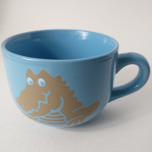 Crocs Light Blue Promotional Mug/Bowl Alligator On Front Great Condition - Picture 1 of 7